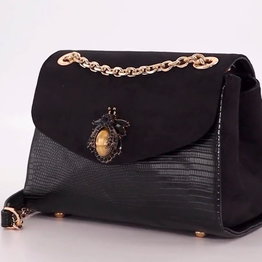 Dune London. Black Dusk shoulder Bag
